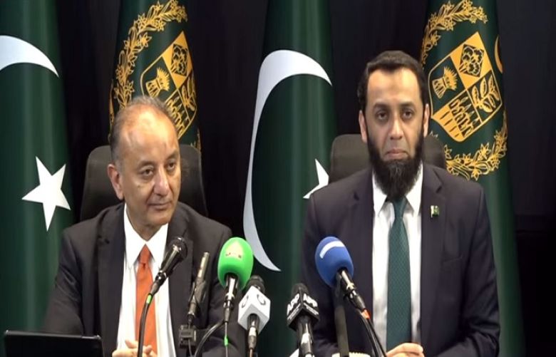Minister for Information and Broadcasting Attaullah Tarar and Minister for Climate Change Musadik Malik