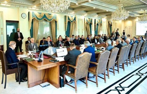 Prime Minister Shehbaz Sharif chairing the federal cabinate meeting