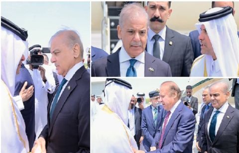  PM Shehbaz arrives in Doha on one-day visit
