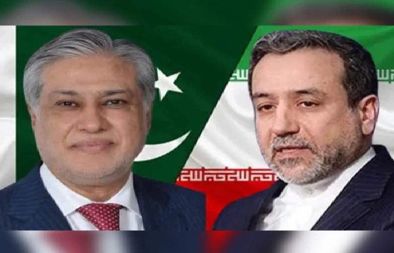 Deputy Prime Minister and Foreign Minister Ishaq Dar and Foreign Minister of Iran Abbas Araghchi