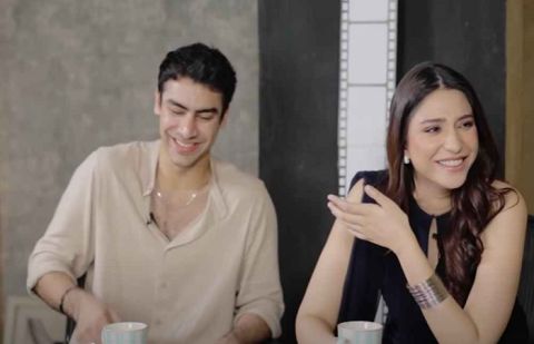 Pakistani actors Ramsha Khan and Khushhal Khan after a viral image sparked rumors of a possible secret nikkah