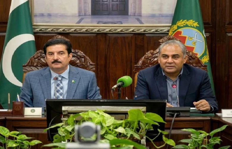 Interior Minister Mohsin Naqvi and KP Governor Faisal Karim Kundi