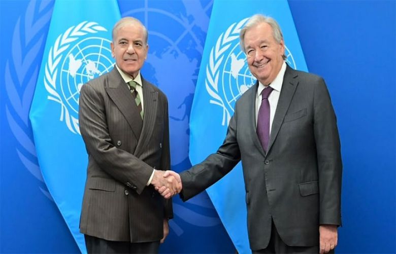 Prime Minister Shehbaz Sharif and UN Secretary General António Guterres