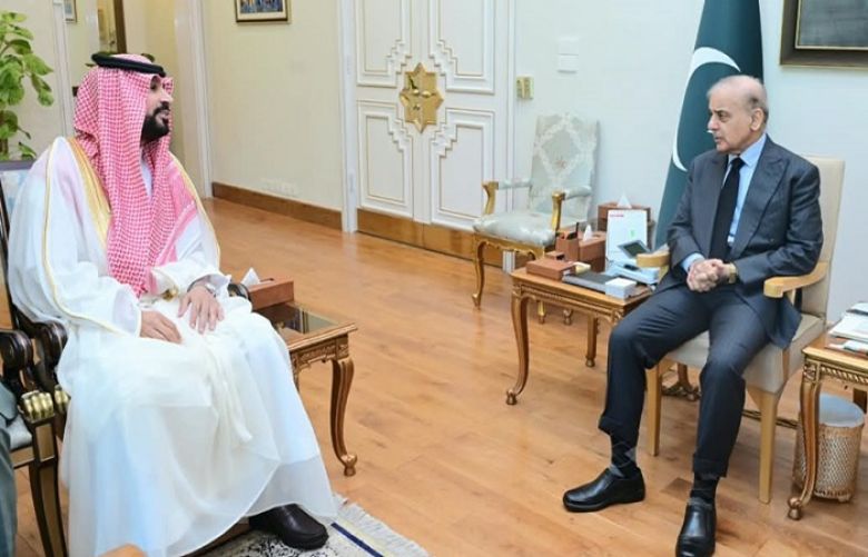 Ambassador of the Kingdom of Saudi Arabia, Dr. Rajeh Tami Albugamy and Prime Minister Shehbaz Sharif