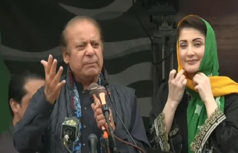 Pakistan Muslim League-Nawaz (PML-N) President and former prime minister Nawaz Sharif 