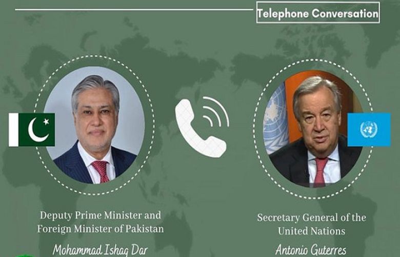 UN Chief expresses full support to Pakistan's peace efforts