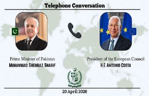 Prime Minister Shehbaz Sharif and President European Council António Costa